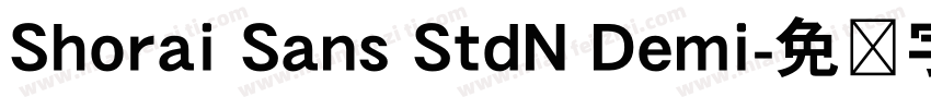 Shorai Sans StdN Demi字体转换